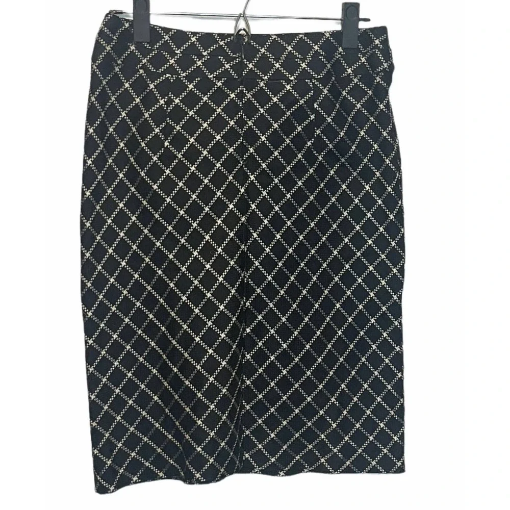 Antonio Melani‎ black & white silk skirt 2